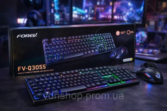 Ігровий набір FOREV FV-Q3055 клавіатура + миша з підсвічуванням RGB
