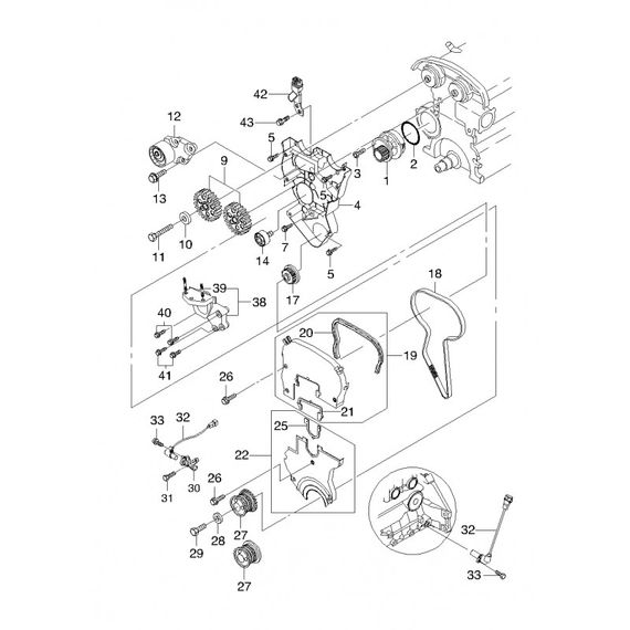 Болт шестерні розподільного валу Авео 1.6 GM - 94500842 | Зображення 1