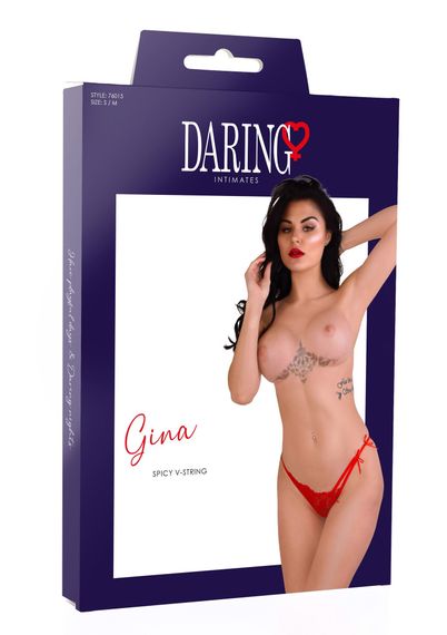 русики мереживні стрінги Daring Intimates Gina, червоний, S/M | Зображення 3