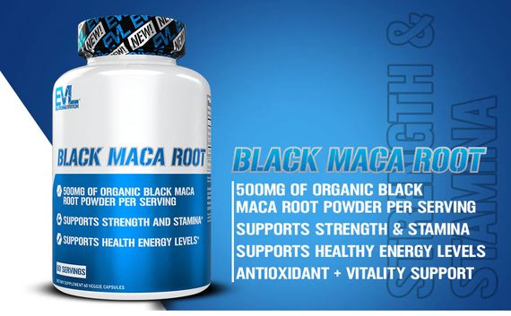 Екстракт чорної маки Evlution Nutrition Black Maca Root 60 Veggie Capsules | Зображення 2