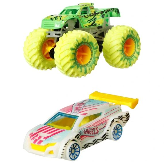 Hot Wheels Monster Trucks Glow in the Dark. Набор из 10 светящихся в темноте машинок и монстр-траков Хот Вилс | Зображення 9