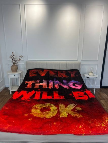 Плед 3D мотиваційний "EVERY THING WILL BE OK №2" 12828 135х160 см | Зображення 4