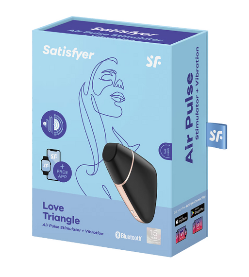 Вакуумний кліторальний вібратор - Satisfyer Love Triangle Black (App) | Зображення 3