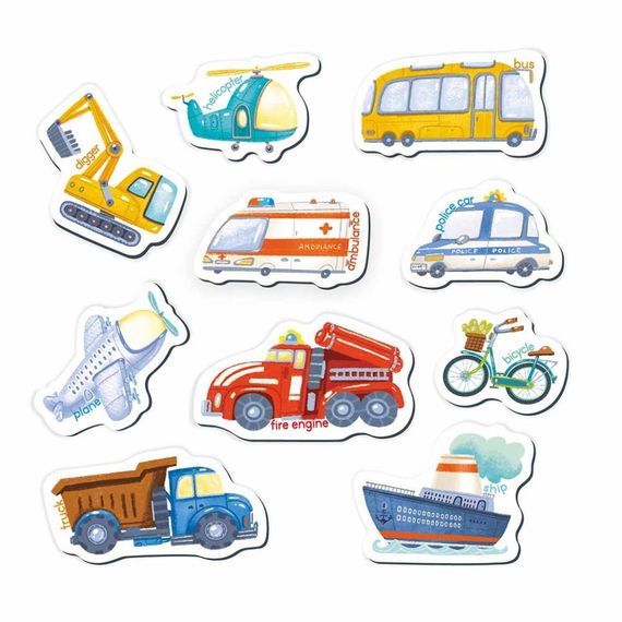 Набор магнитов "Виды транспорта" 200266, 10 элементов в комплекте | Зображення 1