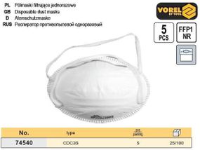 Набор маска защитная 5 штук Польща VOREL-74540