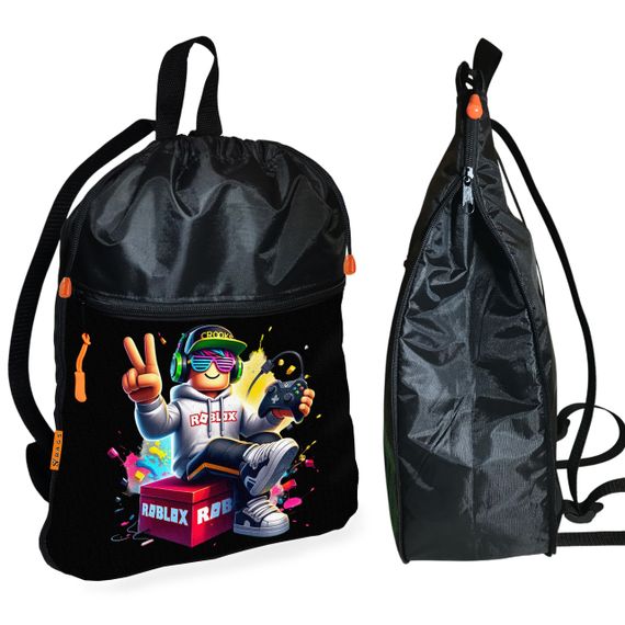 Рюкзак-мешок для обуви,спортивной формы Роблокс "Roblox" детская сумка для сменки с расширителем (1685)