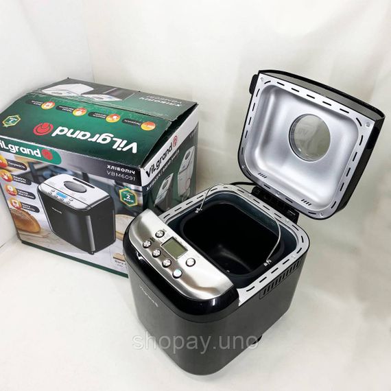 Хлебопечь с конвекцией ViLgrand VBM6091 600 Вт, 19 програм, Хлебопечка для выпечки ржаного хлеба XQ-57 | Зображення 2