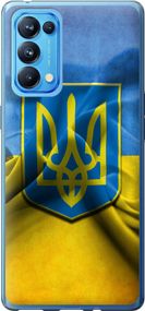 Чехол на Oppo Reno5 Pro Флаг и герб Украины 1 "375u-2239-17620"