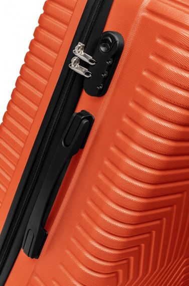 Велика пластикова валіза на колесах 115L GD Polo жовтогарячий | Зображення 4