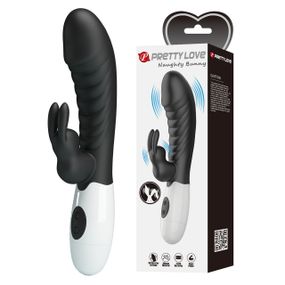 Вібратор - Pretty Love Naughty Bunny Vibrator Black Sex Aura