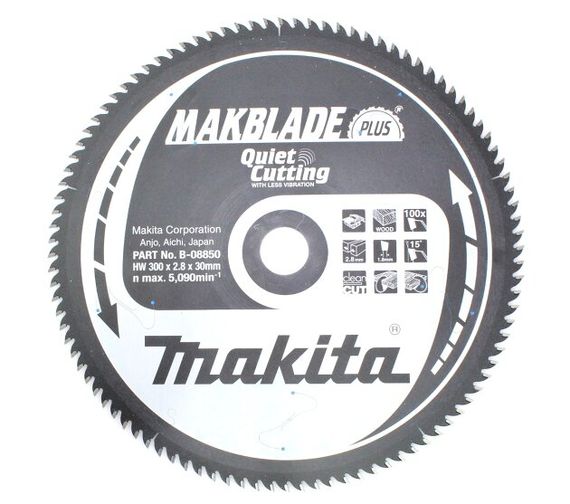 Диск пильный по дереву 300х30 мм 100T Makita Makblade Plus B-08850