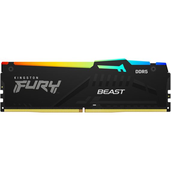 Модуль пам'яті для комп'ютера DDR5 64GB (2x32GB) 5200 MHz Beast RGB EXPO Kingston Fury (ex.HyperX) (KF552C36BBEAK2-64) | Зображення 1