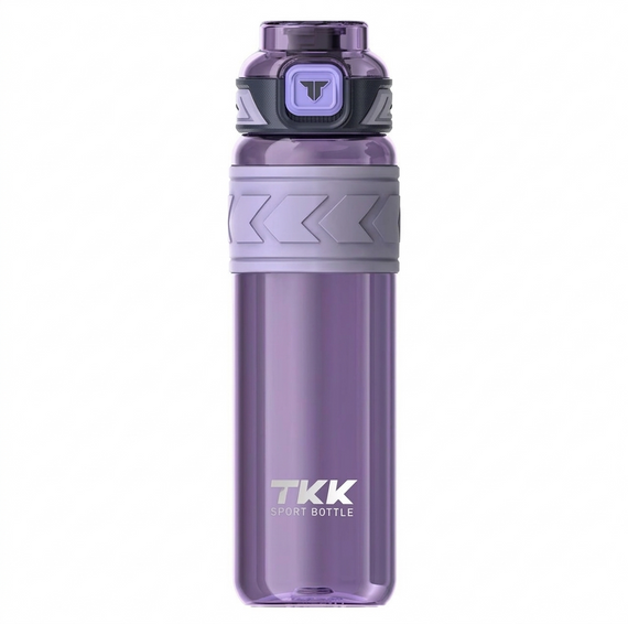 Спортивная бутылка TKK 1000 мл (1 л) - Фиолетовая Tritan BPA-free, ударопрочная эко-бутылка с антискользящим держателем | Зображення 7