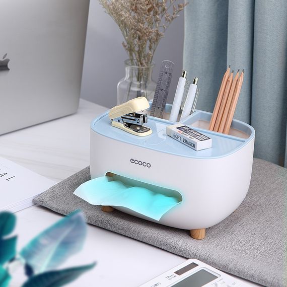 Настольный органайзер Ecoco Tissue с диспенсером для салфеток и отсеками для удобного хранения аксессуаров | Зображення 5