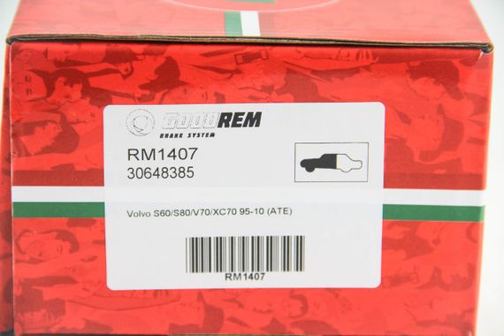 Колодки передні гальмівні Volvo S60/S80/V70/XC70 95-10 (ATE), GOODREM (RM1407) | Зображення 2
