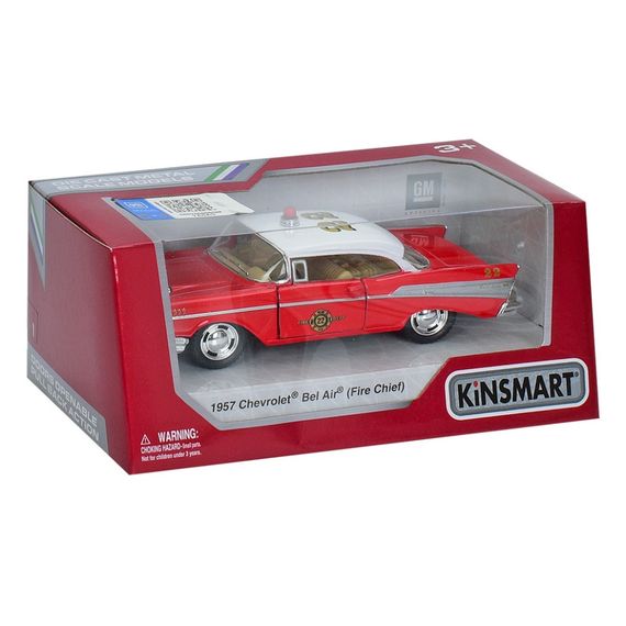 Инерционная машинка 1957 Chevrolet Bel Air(Fire Chirf) Kinsmart KT 5325 W | Зображення 3