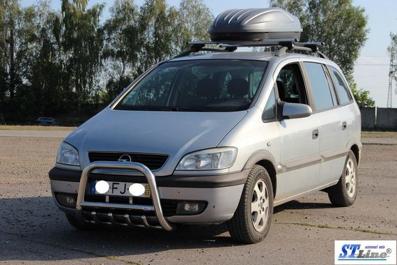 Кенгурятник QT006 (нерж) для Opel Zafira A 1998-2005 гг | Зображення 1