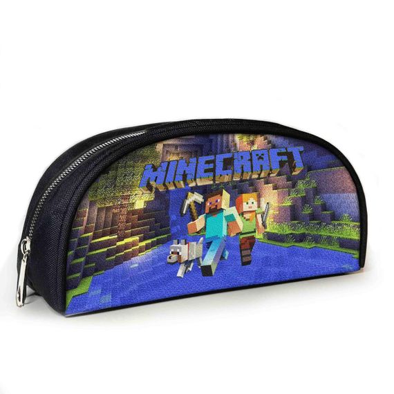 Пенал шкільний Minecraft Кріпер 23х10х8 см з принтом для хлопчика (02827)