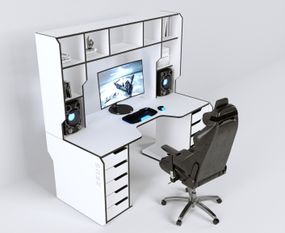Геймерский стол ZEUS Viking-3S 160х85 белый