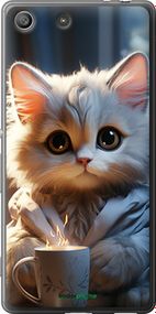 Чохол на Sony Xperia M5 E5633 Білий кіт "5646u-217-2448"