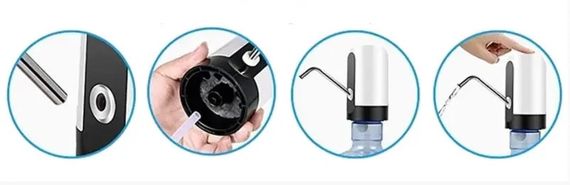Помпа для води Automatice Water Dispenser з USB з акумулятором Чорна диспенсер для води | Зображення 4