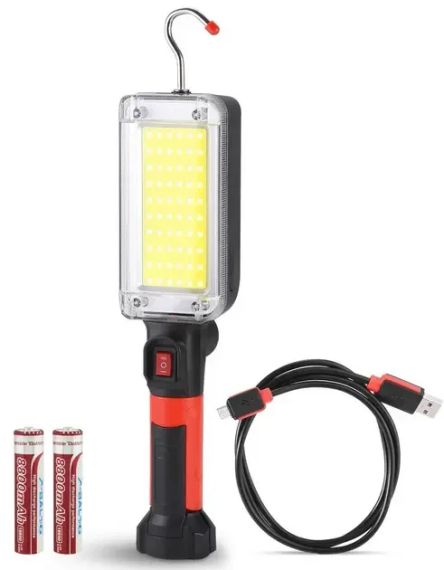 Мощный фонарь аккумуляторный ZJ-8859 Pro COB 20Ват с магнитом и крючком для подвешивания | Зображення 1