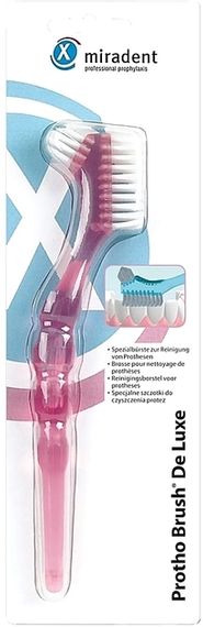 Щітка для очищення зубних протезів Miradent Protho Brush De Lux рожева
