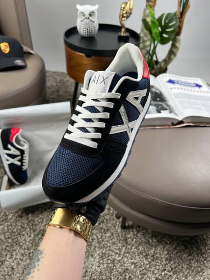 Чоловічі кросівки Armani Exchange Black White Navy весна / літо / осінь A3140 43 26.5 см | Зображення 1
