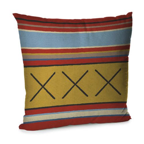 Подушка диванная с бархата Орнамент крестики 45x45 см (45BP_TFL029)