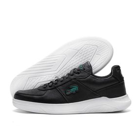 Кросівки демісезонні Lacoste натуральна шкіра чорний/білий
