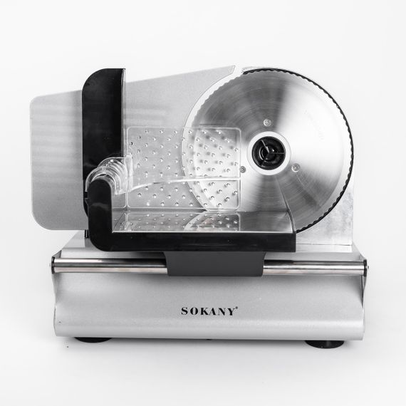 Слайсер профессиональный Sokany 500 Вт ломтерезка для мяса SK-446 | Зображення 7