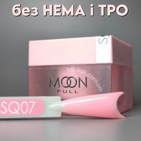 Гель для наращивания Moon Full Builder Gel №SQ07 коралово-рожевий без HEMA та TPO, гіпоалергенний 30мл