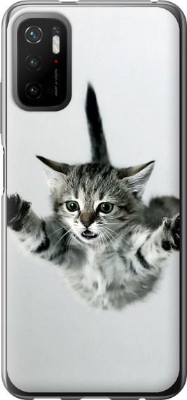 Чехол на Xiaomi Poco M3 Pro Летящий котёнок "2322u-2369-17620"