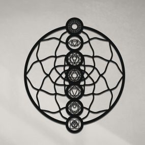 Панно декоративная картина на стену Чакры круглое 800х922 acr-p000251