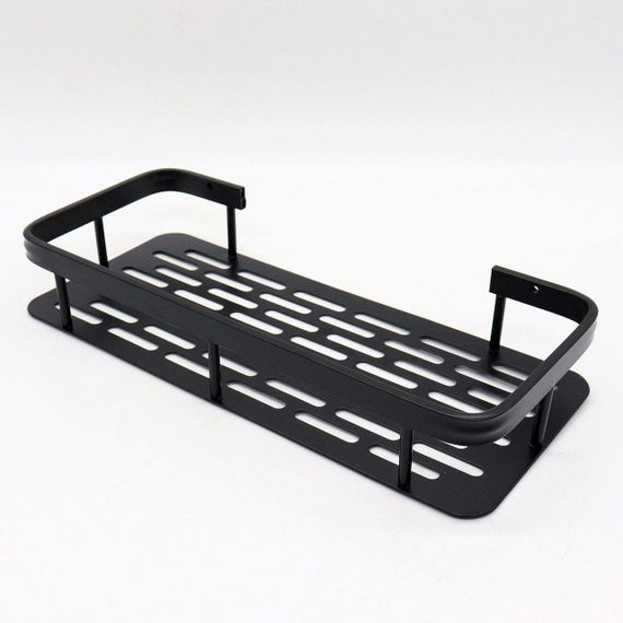 Металева полиця для ванної кімнати, 30х13х4,5 см, Bathroom shelf / Самоклеюча полиця органайзер / Поличка для ванни | Зображення 7