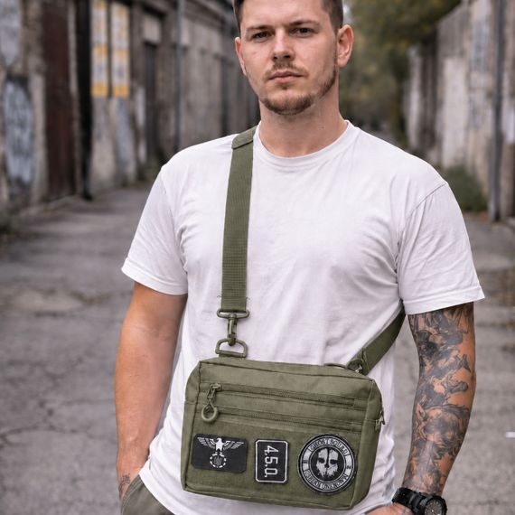 Чоловіча тактична сумка EDC Cordura 600D, сумка для патчів 25×20×5,5 см хакі MI-49 | Зображення 7