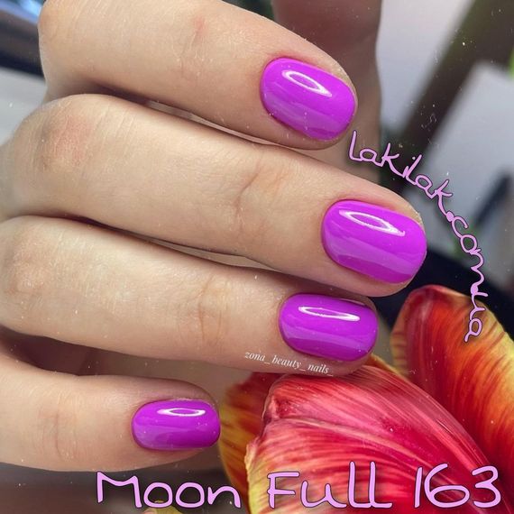 Гель-лак Moon Full №163 яскраво-бузковий 8мл