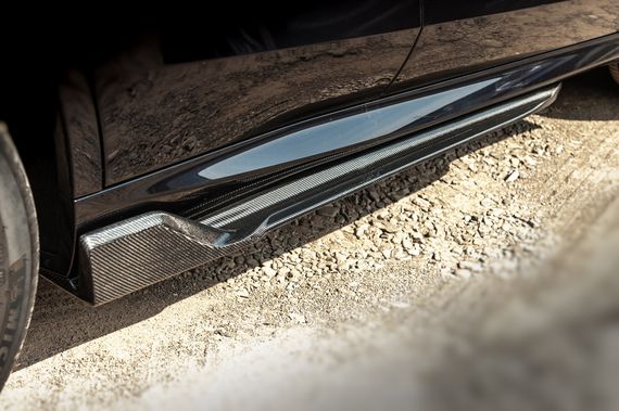 Накладки на пороги Carbon V3 (Натуральный карбон) для BMW X5 G05 2019- гг | Зображення 2