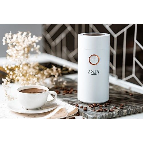 Кофемолка электрическая Adler AD-4446-wg 150 Вт белая | Зображення 7