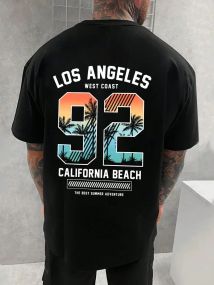 Футболка чоловіча з принтом повсякденна XL Чорний