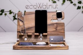 Органайзер для двух iPhone и часов Apple «Double iBook iWatch» с гравированием
