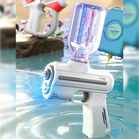 Водяний акумуляторний пістолет Water Gun 9007B (200ml) with lithium battery White | Зображення 2