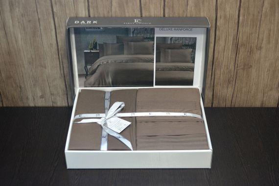 Постельное белье First Choice Ranforce Deluxe 200 х 220 см Gala Brown | Зображення 1