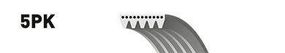 Ремінь поліклін. 5PK1240XS (Вир-во Gates) GATES 5PK1240XS на OPEL VECTRA C