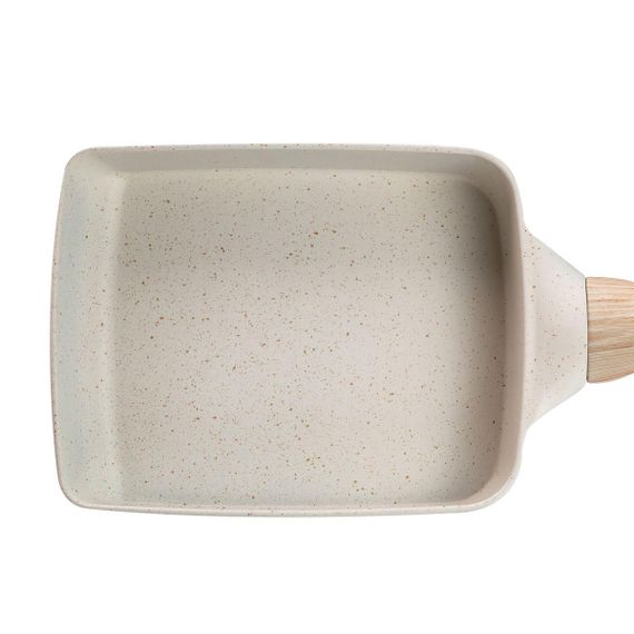 Сковорода прямокутна глибока 800 (мл) з антипригарним покриттям для всіх плит бежева | Зображення 5