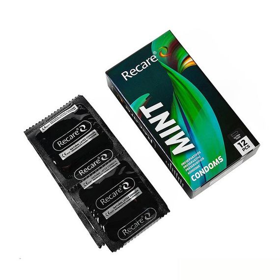 Презервативи Holographic Recare Ultra Thin Mint Condoms 12шт, ультратонкі, аромат: м'ята | Зображення 1