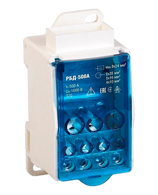 Розподільчий блок на DIN-рейку РБД500A синій Ny95500664