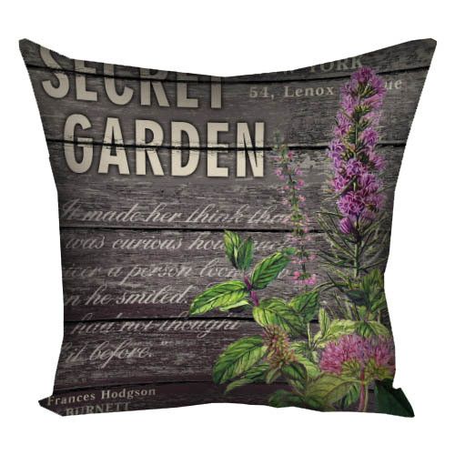 Подушка габардинова з принтом Secret garden 50x50 (5P_BOT026)