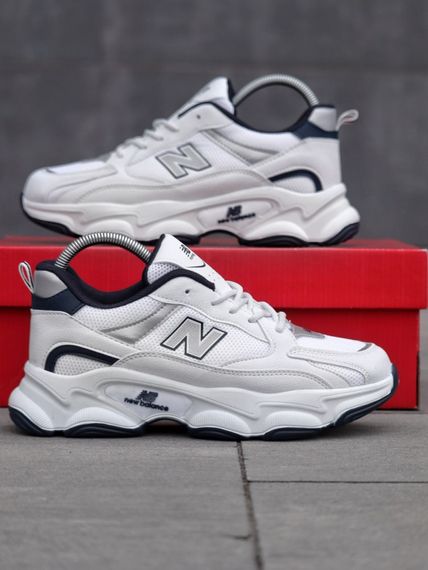 Кросівки New Balance  замш/шкіра/3D сітка колір білий, чорний | Зображення 6
