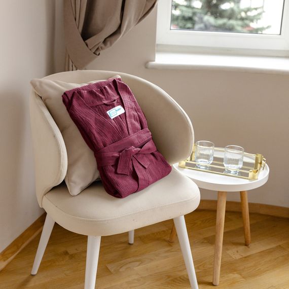 Халат SoundSleep Muslin Burgundy кімоно M бургунді (94331585) | Зображення 1